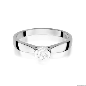 Pierścionek W0223B Diament 0,30ct Białe złoto 375