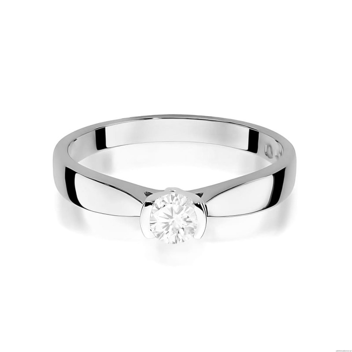 Pierścionek W0223B Diament 0,30ct Białe złoto 375