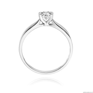 Pierścionek W0223B Diament 0,30ct Białe złoto 375