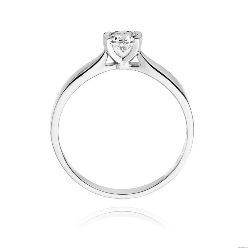 Pierścionek W0223B Diament 0,30ct Białe złoto 375