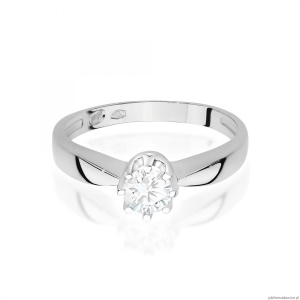 Pierścionek W0228 Diament 0,30ct Białe złoto 375