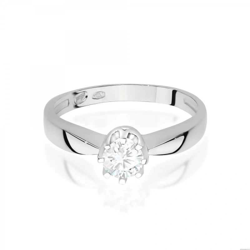 Pierścionek W0228 Diament 0,30ct Białe złoto 375