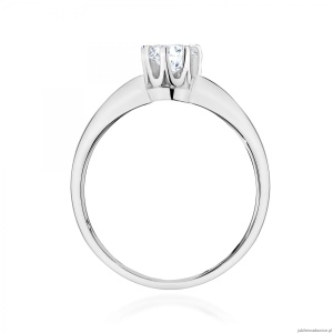 Pierścionek W0228 Diament 0,30ct Białe złoto 375