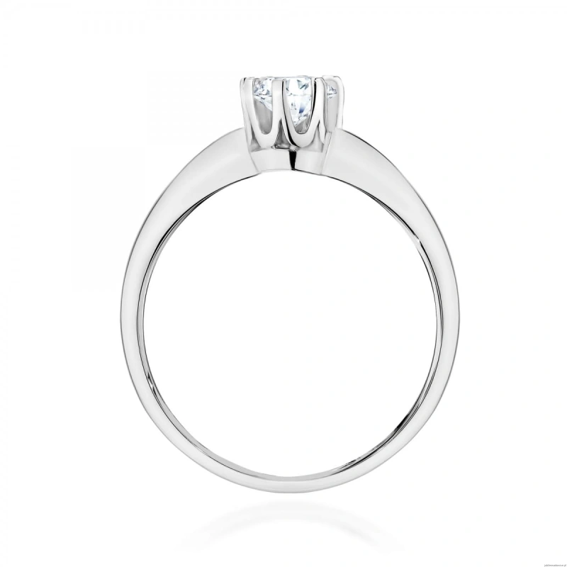 Pierścionek W0228 Diament 0,30ct Białe złoto 375