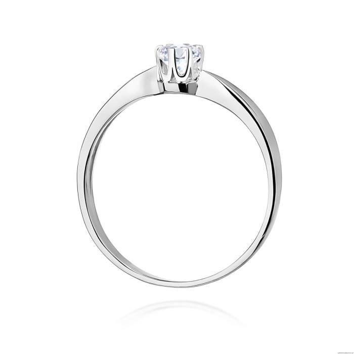 Pierścionek W0228 Diament 0,40ct Białe złoto 375