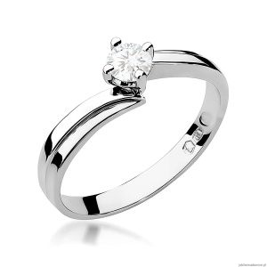 Pierścionek W0231B Diament 0,30ct Białe złoto 375