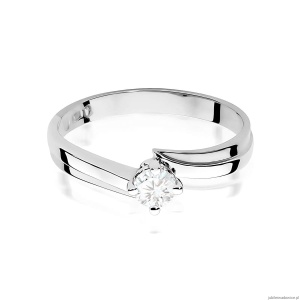 Pierścionek W0231B Diament 0,30ct Białe złoto 375