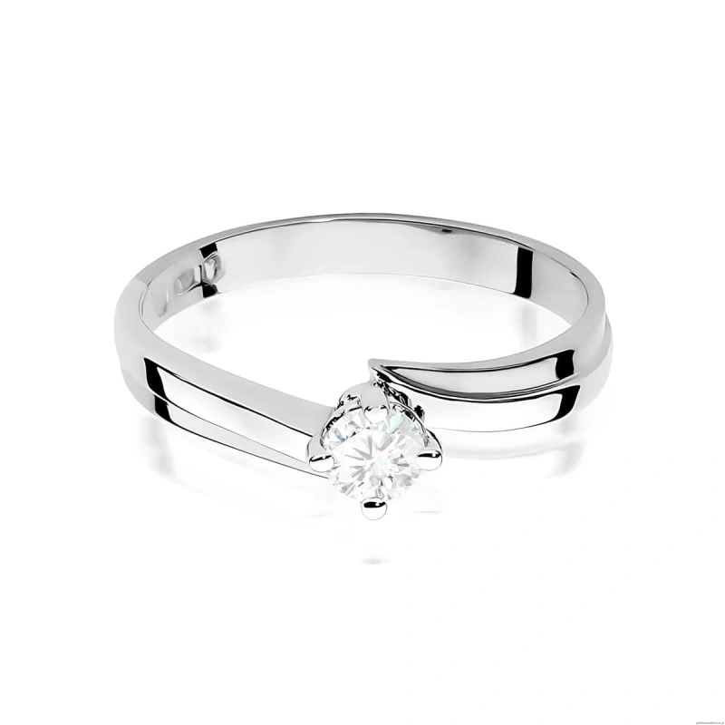 Pierścionek W0231B Diament 0,30ct Białe złoto 375