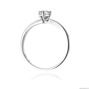 Pierścionek W0231B Diament 0,30ct Białe złoto 375