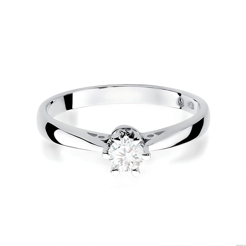 Pierścionek W0234 Diament 0,30ct Białe złoto 375