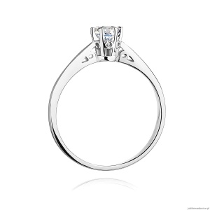 Pierścionek W0234 Diament 0,30ct Białe złoto 375
