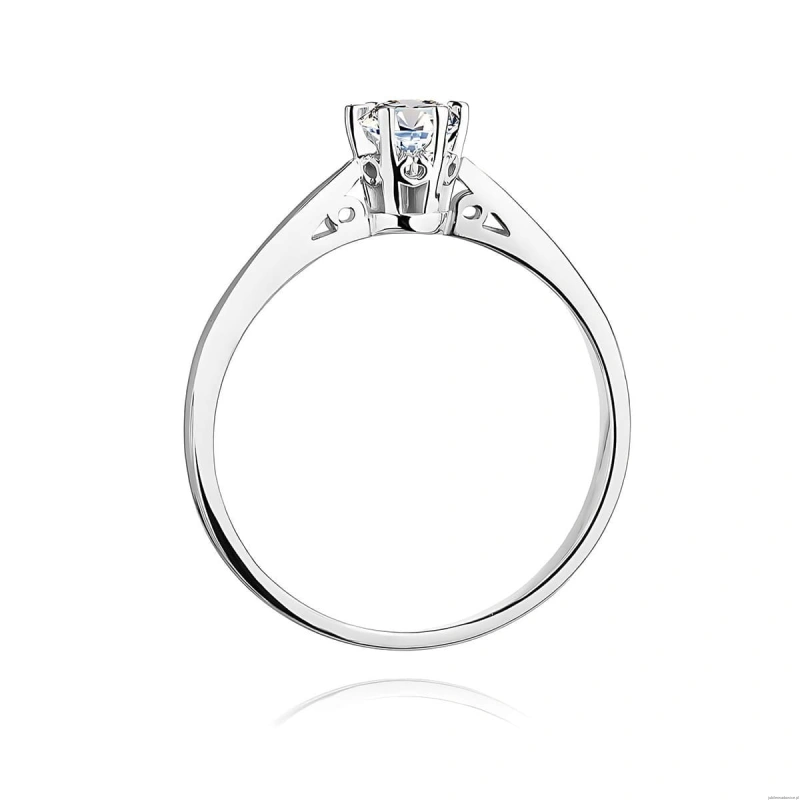 Pierścionek W0234 Diament 0,30ct Białe złoto 375