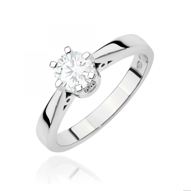 Pierścionek W0234 Diament 1,00ct Białe złoto 375