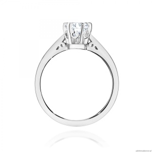 Pierścionek W0234 Diament 1,00ct Białe złoto 375