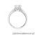 Pierścionek W0234 Diament 1,00ct Białe złoto 375