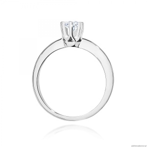 Pierścionek W0267 Diament 0,30ct Białe złoto 375