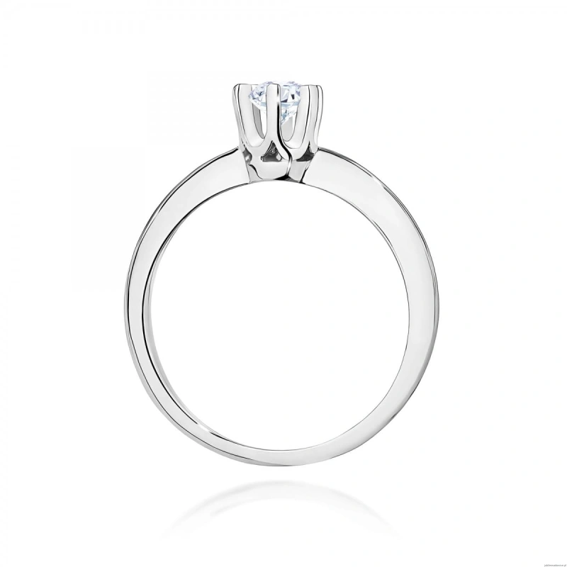 Pierścionek W0267 Diament 0,30ct Białe złoto 375