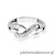 Pierścionek W0285 z diamentami Białe złoto 375
