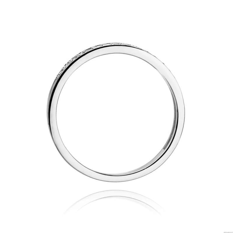 Pierścionek W0306 z diamentami białe złoto 375