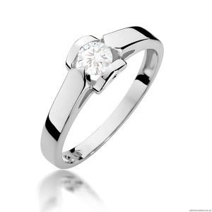 Pierścionek W0320 Diament 0,30ct białe złoto 375