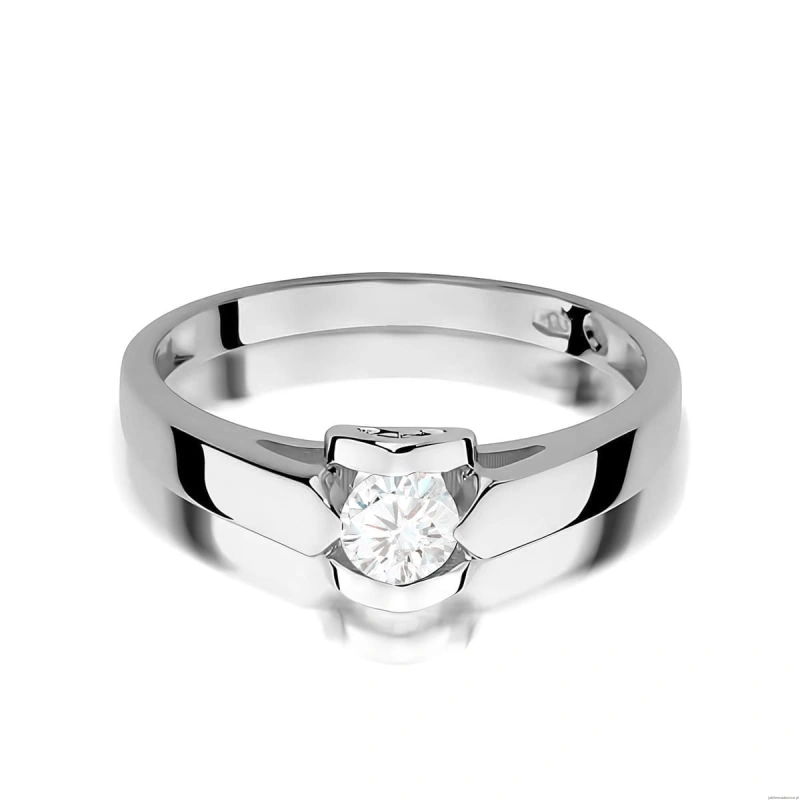 Pierścionek W0320 Diament 0,30ct białe złoto 375
