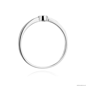 Pierścionek W0322 Diament 0,04ct białe złoto 375