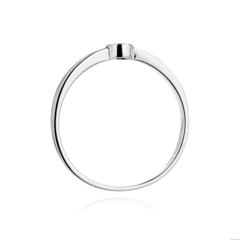 Pierścionek W0322 Diament 0,04ct białe złoto 375