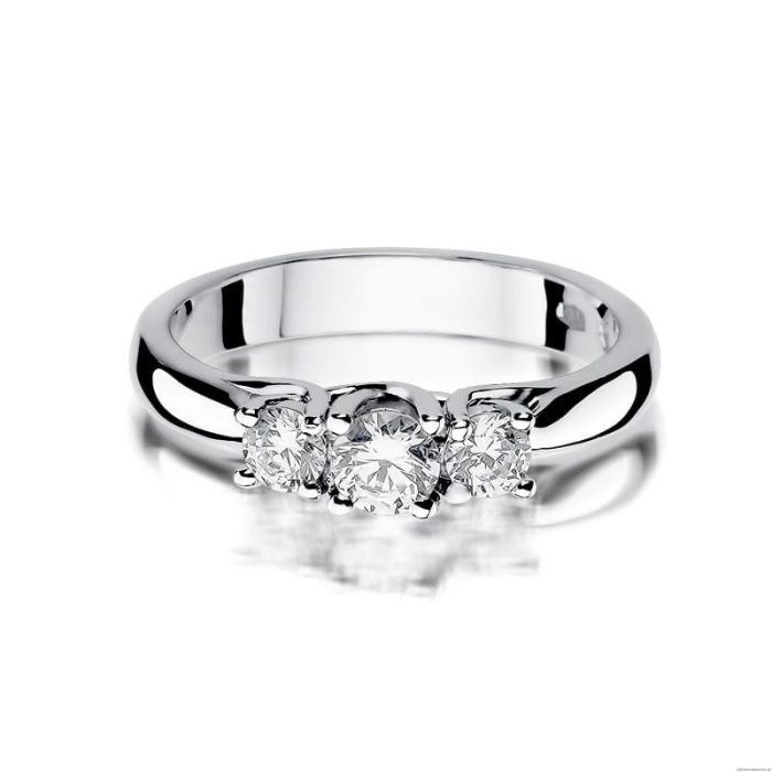 Pierścionek W0344 Diament 0,25ct białe złoto 375
