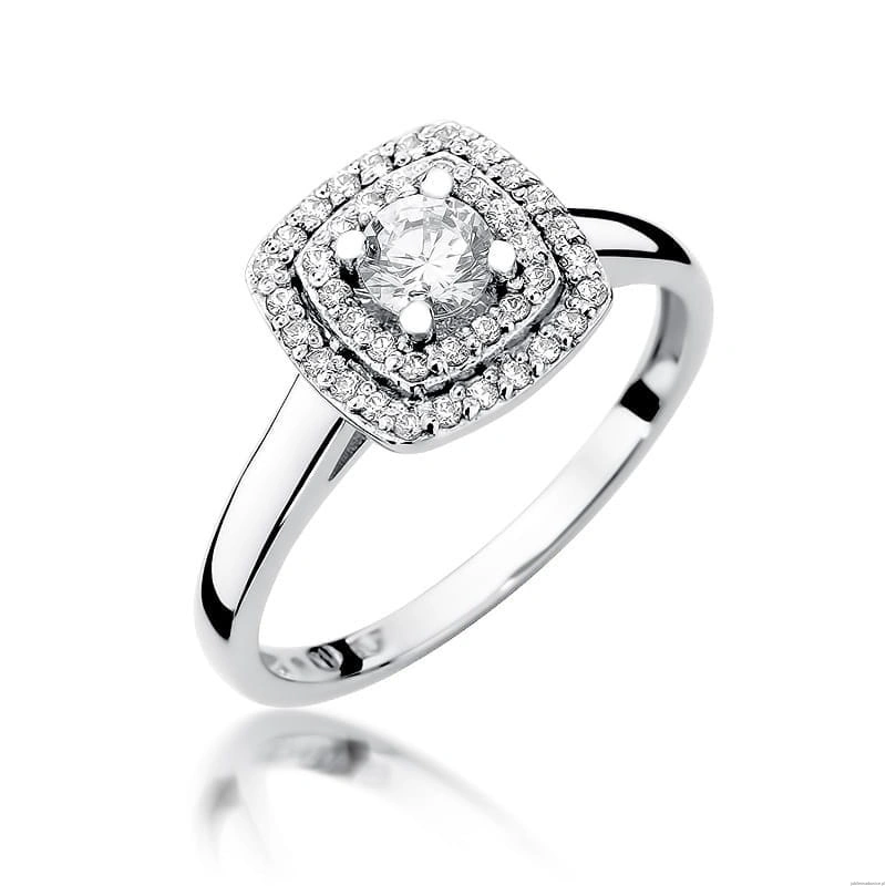 Pierścionek W0345 Diament 0,30ct białe złoto 375