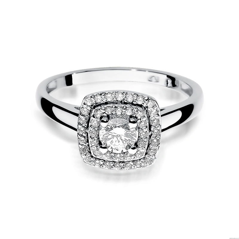 Pierścionek W0345 Diament 0,30ct białe złoto 375