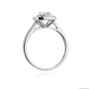 Pierścionek W0345 Diament 0,30ct białe złoto 375