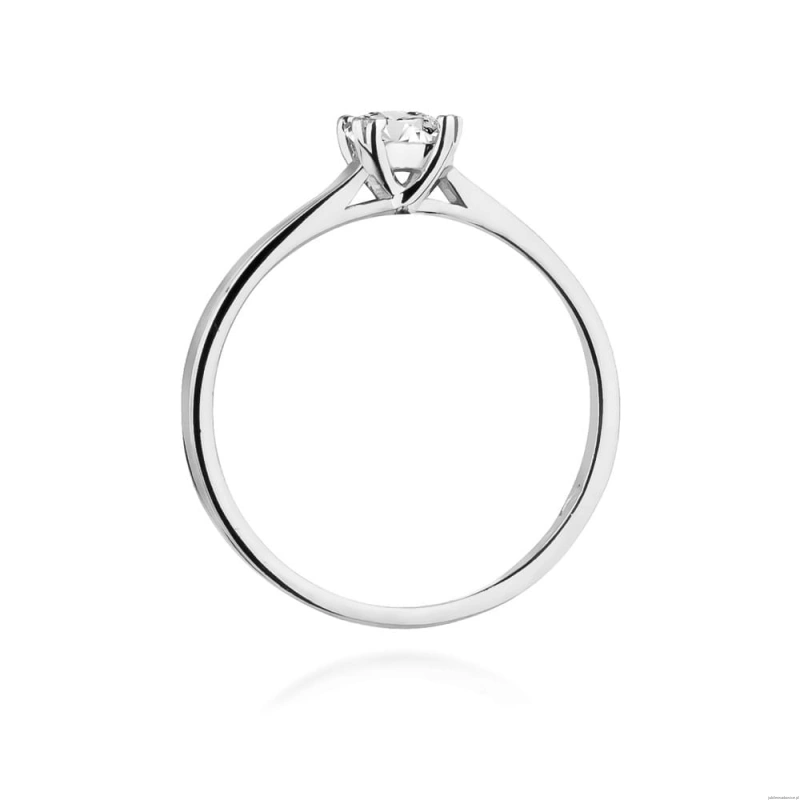 Pierścionek W0347 Diament 0,30ct białe złoto 375