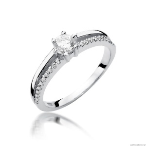 Pierścionek W0355 Diament 0,30ct białe złoto 375
