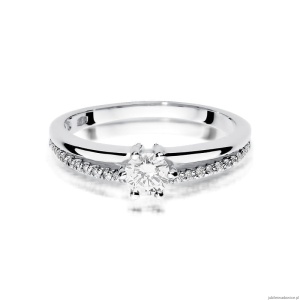 Pierścionek W0355 Diament 0,30ct białe złoto 375