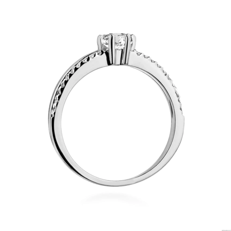 Pierścionek W0355 Diament 0,30ct białe złoto 375