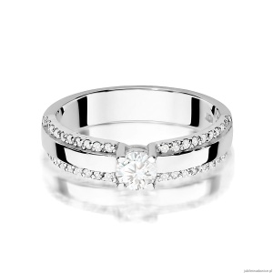Pierścionek W0356 Diament 0,25ct białe złoto 375