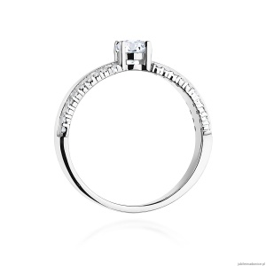 Pierścionek W0356 Diament 0,25ct białe złoto 375
