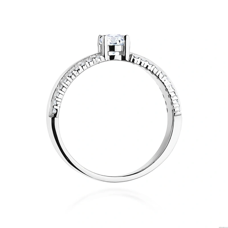 Pierścionek W0356 Diament 0,25ct białe złoto 375