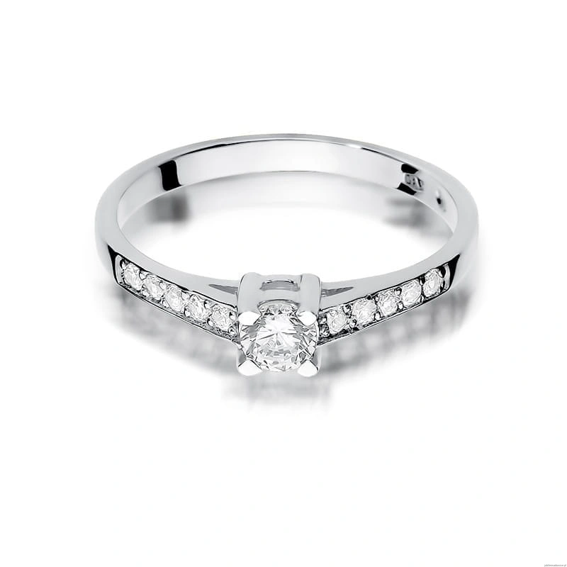 Pierścionek W0364 Diament 0,30ct białe złoto 375