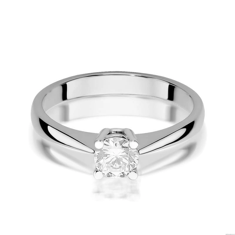 Pierścionek W0404 Diament 0,50ct białe złoto 375