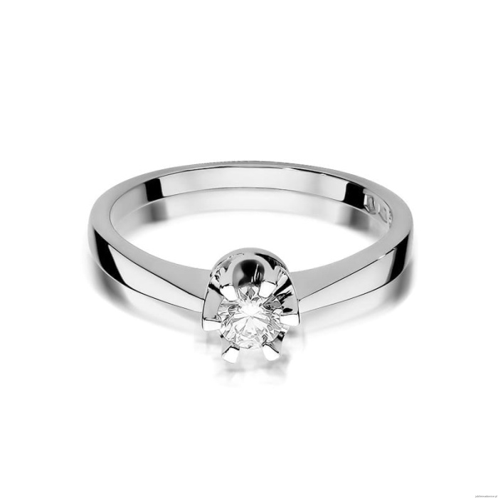 Pierścionek W0408 Diament 0,25ct białe złoto 375