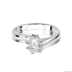 Pierścionek W0423 Diament 0,50ct białe złoto 375
