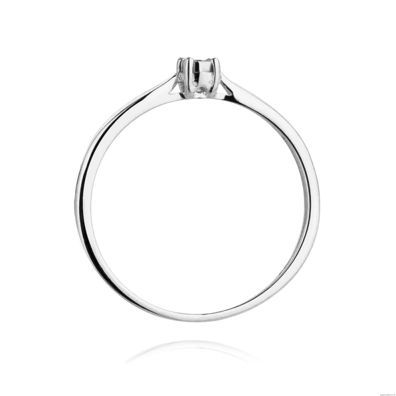 Pierścionek W0461 Diament 0,01ct białe złoto 375