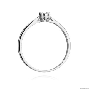 Pierścionek W0461 Diament 0,03ct białe złoto 375