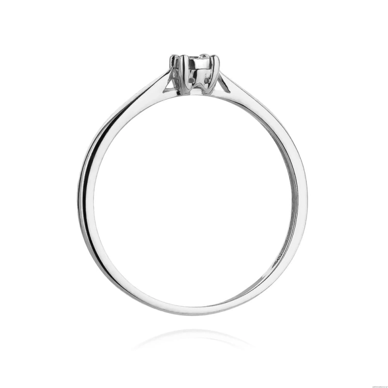 Pierścionek W0461 Diament 0,03ct białe złoto 375