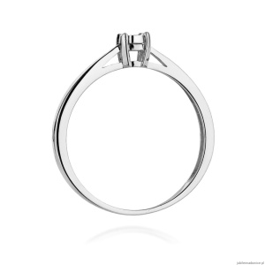 Pierścionek W0463 Diament 0,02ct białe złoto 375