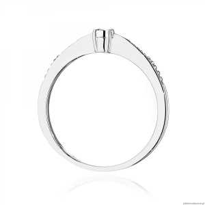 Pierścionek W0465 Diament 0,01ct białe złoto 375