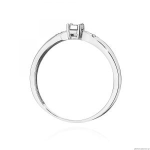 Pierścionek W0469 Diament 0,02ct białe złoto 375
