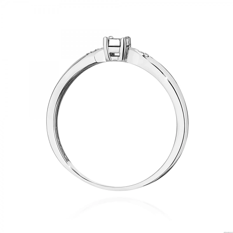 Pierścionek W0469 Diament 0,02ct białe złoto 375