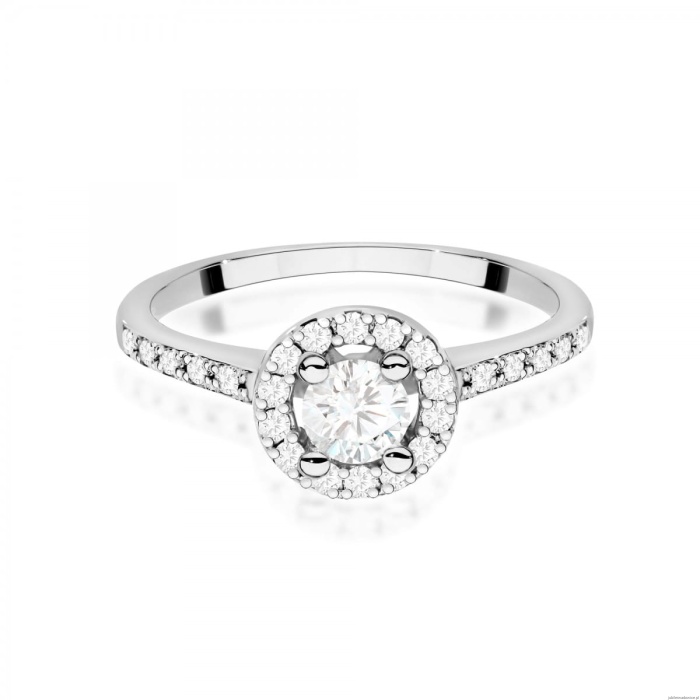 Pierścionek W0477 Diament 0,30ct białe złoto 375